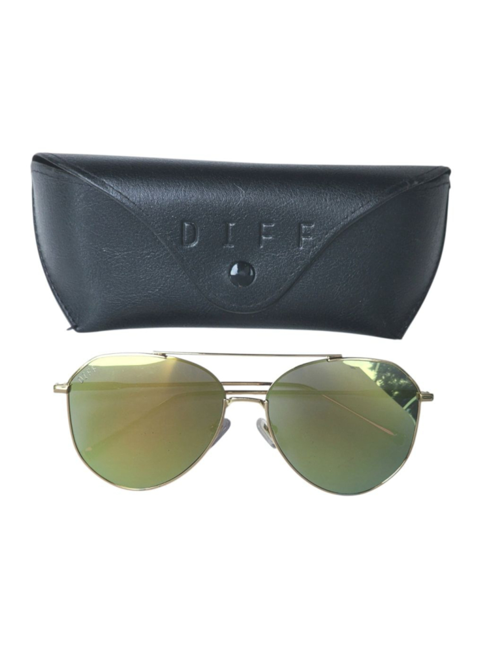 DIFF Jane Gold‎ Mirrored Aviator Sunglasses Unisex